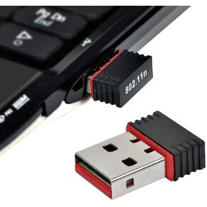 Black Mini USB WiFi Wireless Adapter,150Mbps USB WiFi Adapter Free Driver Mini Wireless Wi-Fi Dongle,Single Band 2.4GHz,Standard150M Network LAN Card Computer Adapter, USB Network Adapters