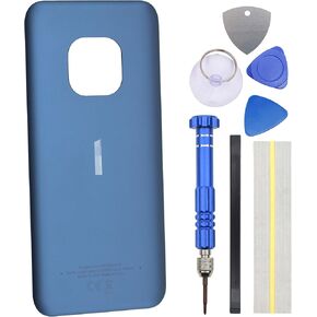 Blue Back Cover Replacement for Nokia XR20 with Rear Camera's Glass Cover Flash Cover and Installation Toolkit