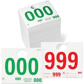 Car Service Tags 1000-1999 | Service Dispatch Numbers Auto Dealer Vehicle Repair Mirror Hang Tags with Numbered Key Tags, 1000 Ct in Saudi Arabia