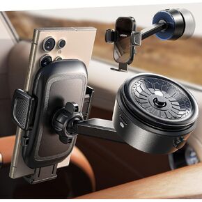 LISEN for Smart Car Phone Holder,Electric Suction Cup Phone Mount,0% Incident Security Monitor ＆ 0.1S Operation ＆ Fit Any Angle,Any Position for iPhone Android and All Smartphones,All Thick Case