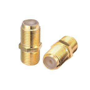 F Female to F Female Adapter Coaxial Cable Connector Copper Gold-Plating for Cable TV Satellite TV TV Antenna TV Modem Pack of 2
