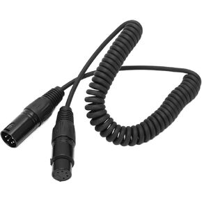 سماعة سماعات الرأس كابل الربيع ملفوف سلك 5pin xlr موصل استبدال سلك لسماع طيران إيرباص
