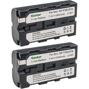 Kastar 2X Battery Replacement for Sony NP-F550 NP-F570 NP-F530 NP-F330 CCD-TRV66 DCM-M1 DCR-SC100 DCR-TR7 DSC-CD250 DSC-D700 D-V500 EVO-250 GV-A100 HDR-AX2000 HDR-FX1000 HVR-M10P HVR-V1J HXR-NX5