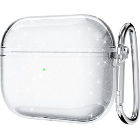 for Airpods 4 Case Clear Hard Plastic, Transparent Simple Cute Airpods 4th Generation Case with Keychain, Girly Y2k Aesthetic Trendy Airpods Cover Accessories for Women Girl, Neon Hot Pink