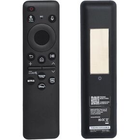 BN59-01455A Voice Solar Remote Control Replacement for Samsung Smart TV Remote Control - with Bluetooth and C-Type Charging, for Samsung NEO QLED, Crystal UHD, OLED 4K TV - Black