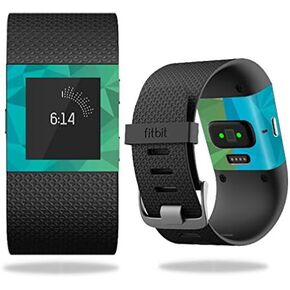 Maysyskins الجلد متوافق مع Fitbit Rase Cover Skins Sticker Watch Blue Green Polygon