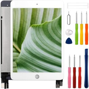 New LCD Touch Screen Digitizer Assembly for iPad Mini 5 2019 7.9" A2133 A2125 A2126 A2124 Touch Screen Digitizer Assembly Replacement with Upgraded Repair Tools Kit-White