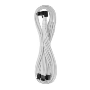 CableMod C-Series Pro ModMesh Sleeved 12V-2x6 12VHPWR 90° StealthSense PCIe Cable for Corsair Type 5 RMX Shift - Variant B (White, 90° 16-pin to Triple 8-pin, 65cm)