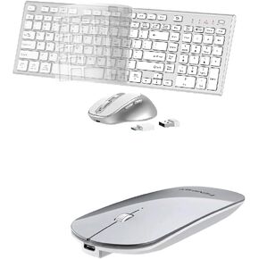 Wireless Keyboard Mouse + Slim Bluetooth Mouse