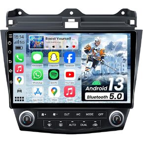 1280 * 800 5GWiFi 2G+32G-Android12 Car Radio for Honda Accord 2003-2007 Car Stereo with Wireless Carplay/Android Auto 10.1" Touchscreen Autoradio Support Mirror Link GPS Navigation Backup Camera