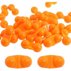 heyous 40PCS 30x15mm Fishing Attractor Bell Beads Portable Orange Catfish Rattle Double Rattle Sea Fishing Attractor Fishing Attractive Fish Double Rattle Beads Fishing Accessories