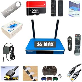TV Box S6 MAX 2025 Version 4G RAM + 64G ROM S6 Pro 2024 Elite Fully Loaded Use Manual Instructions 128 TF Card 128 USB Flash Driver ect