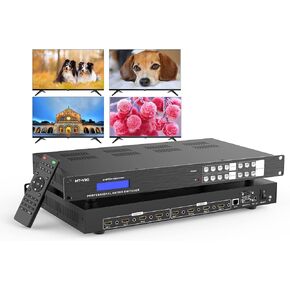 MT-VIKI 4x4 8K UHD HDMI 2.1 Matrix Switcher with Audio De-embedder, 8K@60Hz and 4K@120Hz, EDID, RS232, LAN Port, APP (4 in 4 Out)