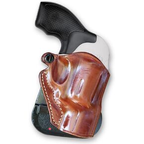 Premium Leather OWB Paddle Revolver Holster with Open Top Fits, Smith & Wesson J-Frame 2" Barrel, 442/642 (Please Choose Your Hand Draw) Brown Color #1056#