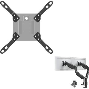 MOUNTUP Dual Monitor Mount fits 17''-42'' Ultrawide Screen, Holds 6.6-33lbs, Dual Monitor Arm Desk Mount + MOUNTUP VESA Mount Extender, Monitor VESA Extension Bracket Adapter for 17-35'' Screens