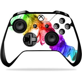 MightySkins Skin Compatible with Microsoft Xbox One X Controller - Rainbow Smoke | Protective, Durable, and Unique Vinyl Decal wrap Cover | Easy to Apply, Remove, and Change Styles | Made in The USA