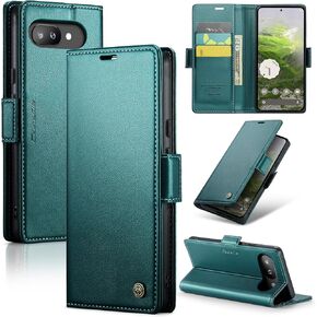 HAII for Google Pixel 9a Wallet Flip Case, with Credit Card RFID Blocking Credit Card Magnetic Closure Protective Phone Cover Slot Kickstand Women Men for Google Pixel 9a (Green)