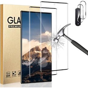 (3+2 Pack) For Note 20 Screen Protector and Camera Lens Protector, Fingerprint Unlock, 9H Hardness, Bubble-free, Full Coverage Scratch Resistant Tempered Glass Flim, for Samsung Note 20 5G (6.7 Inch)