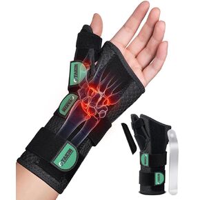 Carpal Tunnel Wrist Brace Night Support, Thumb Brace for De Quervain's Tenosynovitis, Tendonitis, Sprains Trigger Thumb, Arthritis, Thumb Spica Splint Right Hand, Wrist Support Men and Women