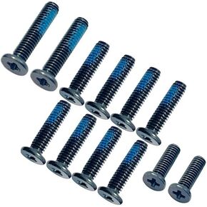 Gintai 12Pcs Lower Bottom Base Cover Case Screws Replacement for Asus TUF Gaming A15 FA507 FX507 Black (2*Long+8*Middle+2*Short)