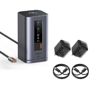 Baseus Docking Station, Spacemate(Win) 11 in 1 & Baseus 45W USB C Charger Block 2 Pack