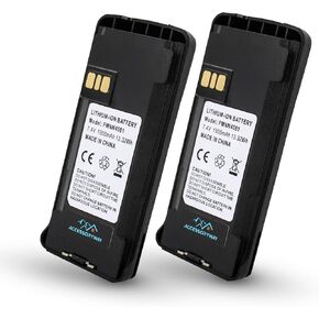 2PCS PMNN4081 7.4V 1800mAh Li-Ion Battery cormpatible for Motorola CP185 CP1200 CP1300 CP1600 CP1660 CP476 CP477 EP350 radios Replacement Battery PMNN4081AR PMNN4080 PMNN4082 PMNN4476A with clip