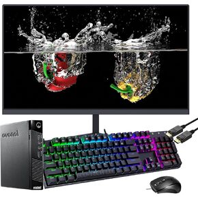 Lenovo ThinkCentre M93p Tiny Desktop Computer with 21.5" FHD Monitor, Core i5-4570T, 128GB SSD, 8GB RAM, Keyboard ＆ Mouse, WiFi, BT Windows 10 Pro (Renewed)