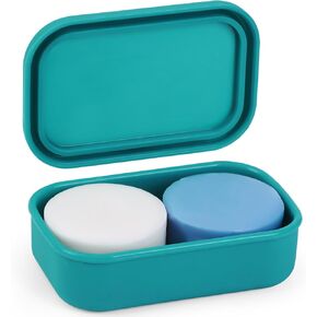Quatish Solid Shampoo Bar Holder, Large Leakproof Travel Soap Case, Silicone Soap Box with Draining Layer, Enhanced Soap Container, Suitable for Camping, Gym, Bathroom, Outdoor Essentials, Purple