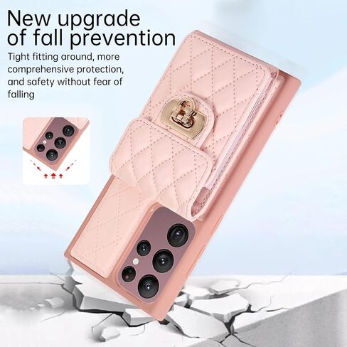 Asuwish Phone Case for Samsung Galaxy S22 Ultra 5G Wallet Cover with Credit Card Holder Shoulder Crossbody Strap Long Lanyard Leather Cell Accessories S22ultra 22S S 22 S22ultra5g 6.8 Women Men Purple in Saudi Arabia