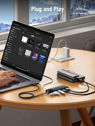 10Gbps USB C Hub, 4 Ports USB3.2 Splitter for Laptop, USB C Multiport Adapter w/Charging Port, for MacBook Pro/Air, iMac, Surface Pro, Dell, HP, iPad, Samsung, Etc., 1.97ft Cable in Kuwait