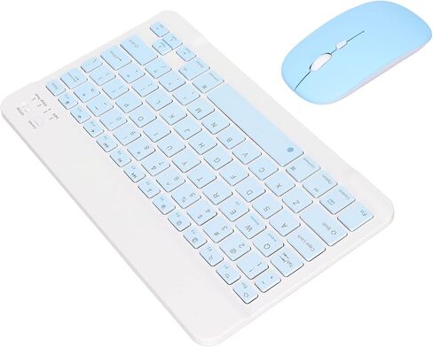 Keyboard and Mouse, 10 Inch Keyboard Set USB Charging Ultra Thin Quiet Keyboard with 1600 DPI Mouse for PC, Laptop (#4) in Saudi Arabia