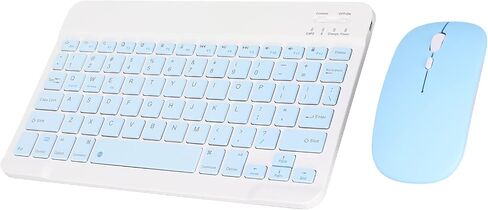 Keyboard and Mouse, 10 Inch Keyboard Set USB Charging Ultra Thin Quiet Keyboard with 1600 DPI Mouse for PC, Laptop (#4) in Saudi Arabia