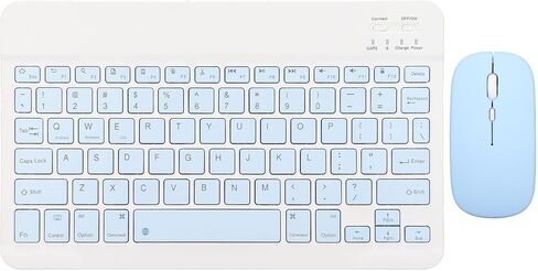 Keyboard and Mouse, 10 Inch Keyboard Set USB Charging Ultra Thin Quiet Keyboard with 1600 DPI Mouse for PC, Laptop (#4) in Saudi Arabia