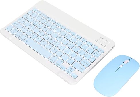 Keyboard and Mouse, 10 Inch Keyboard Set USB Charging Ultra Thin Quiet Keyboard with 1600 DPI Mouse for PC, Laptop (#4) in Saudi Arabia