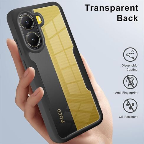 for Xiaomi Poco X7 Pro Clear Case with Screen Protector, Dual Layer Full Body Shockproof Dustproof All-Inclusive Cover Case for Xiaomi Poco X7 Pro QB-Black in Saudi Arabia