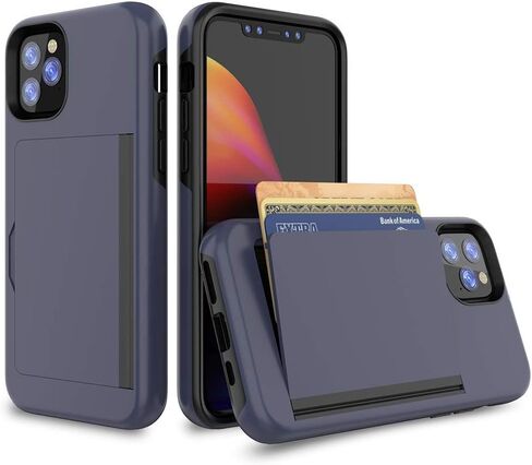 for iPhone 12/12 Pro Wallet - Style Protective Case with Card Holder (Holds 5 Cards) - Rose Gold in Saudi Arabia