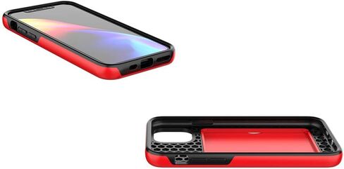 for iPhone 12/12 Pro Wallet - Style Protective Case with Card Holder (Holds 5 Cards) - Rose Gold in Saudi Arabia