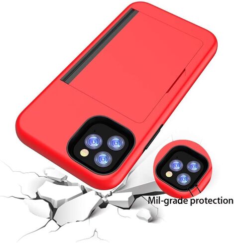 for iPhone 12/12 Pro Wallet - Style Protective Case with Card Holder (Holds 5 Cards) - Rose Gold in Saudi Arabia