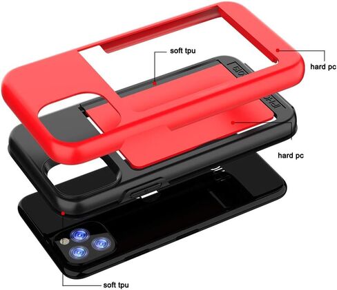 for iPhone 12/12 Pro Wallet - Style Protective Case with Card Holder (Holds 5 Cards) - Rose Gold in Saudi Arabia