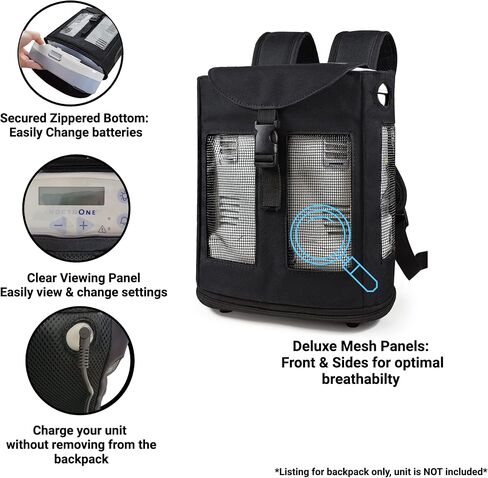 O2TOTES Ultra Lightweight Backpack For Inogen One G3 Unit (Patented Design) (Burgundy) FITS ONLY: INOGEN ONE G3 UNITS: IS-300 OR, IO-300 in Kuwait