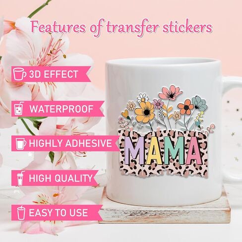 Vintage UV DTF Cup Wrap - 20 Sheets Flower Bird UV DTF Cup Wraps for 16 oz Cardinal Dragonfly Bee UVDTF Decals for Glass Cups Waterproof Nature Rub on Transfer Stickers DIY Crafts in Kuwait