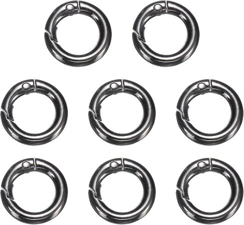 HARFINGTON Spring O Ring Clip, Metal Spring Clasp Key Ring, Round Keychain Snap Buckle Accessories for Purse Shoulder Bag Lanyard Leather DIY Crafts in Saudi Arabia