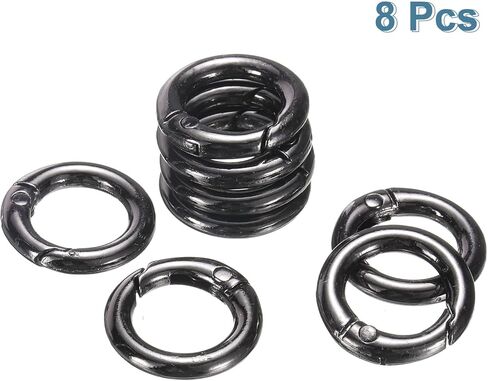 HARFINGTON Spring O Ring Clip, Metal Spring Clasp Key Ring, Round Keychain Snap Buckle Accessories for Purse Shoulder Bag Lanyard Leather DIY Crafts in Saudi Arabia
