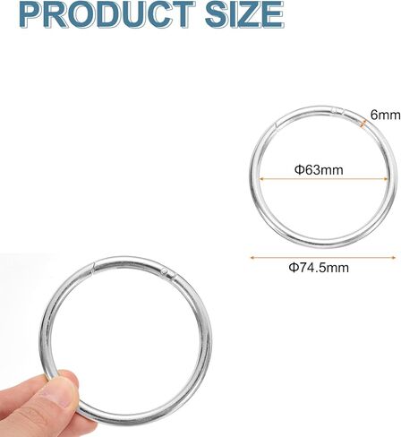 HARFINGTON Spring O Ring Clip, Metal Spring Clasp Key Ring, Round Keychain Snap Buckle Accessories for Purse Shoulder Bag Lanyard Leather DIY Crafts in Saudi Arabia