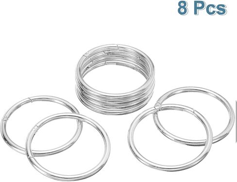 HARFINGTON Spring O Ring Clip, Metal Spring Clasp Key Ring, Round Keychain Snap Buckle Accessories for Purse Shoulder Bag Lanyard Leather DIY Crafts in Saudi Arabia