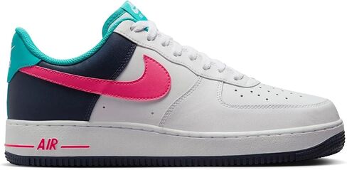Nike Air Force 1'07 Mens Shoes Size-9, White/Racer Pink-thunder Blue in Saudi Arabia