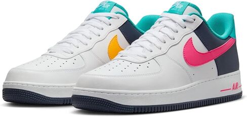 Nike Air Force 1'07 Mens Shoes Size-9, White/Racer Pink-thunder Blue in Saudi Arabia