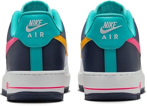 Nike Air Force 1'07 Mens Shoes Size-9, White/Racer Pink-thunder Blue in Saudi Arabia