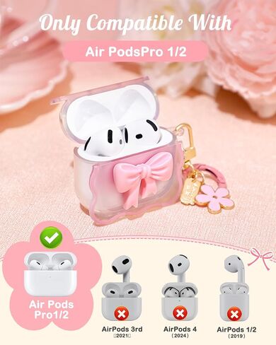Boaretiu for Airpods 4 Case for Women Girls Girly Cute Kawaii - with Keychain Girlish Stylish Cover Shell for Airpod Case 4th Generation 2024, Ball in Saudi Arabia