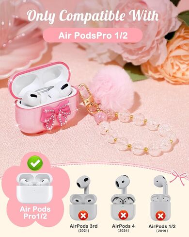 BOARETIU for AirPods 4 CASE for Women Girls Cute Kawaii - مع قذيفة غلاف أنيقة من سلسلة المفاتيح لـ Airpod Case 4th Generation 2024 ، Ball in Kuwait